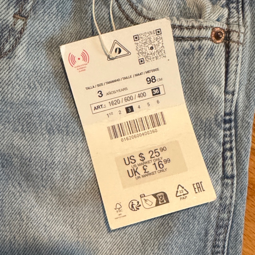 Zara Kids Light Blue Distressed Jeans - Picture 2 of 4